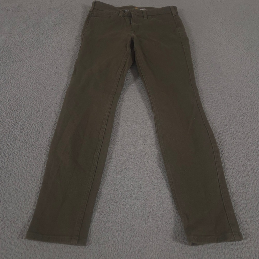 Carhartt Pants Womens 6 Brown Rugged Flex Slim Fit Work Cotton Stretch Utility